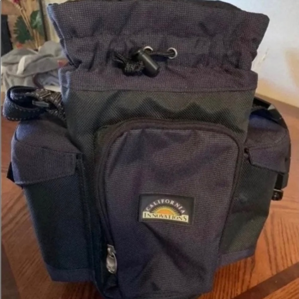 New california innovations cooler insulated picnic basket wine/cheese tote bag